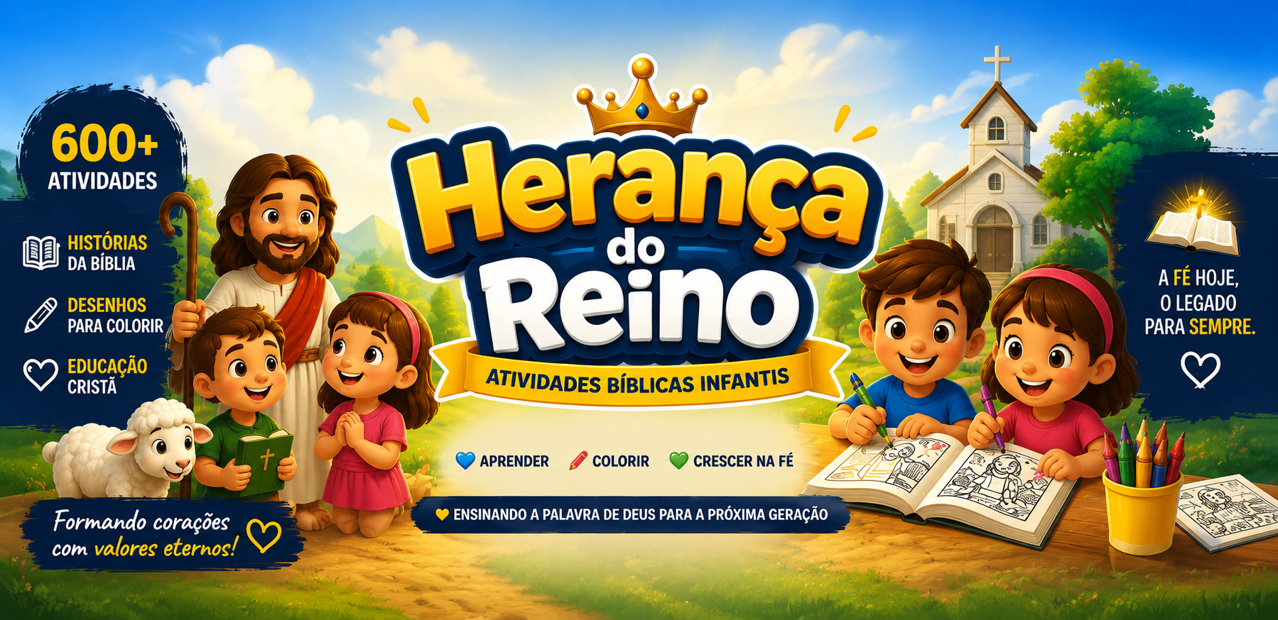 Coleção Herança do Reino - Atividades Bíblicas Infantis para imprimir
